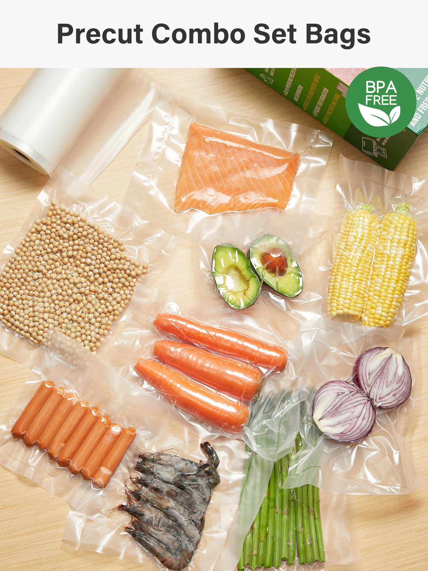 Foto 5 | Bolsas Selladoras Al Vacío Kootek Para Almacenamiento De Alimentos  6 Rollos De 8 X 20 Pies  11 X 20 Pies - Ven