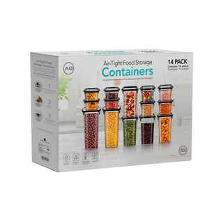 Foto 6 | Set 14 Contenedores Herméticos Para Almacenamiento De Alimentos Cocina Tv Ofertas Transparente Tapa Con Broches De
