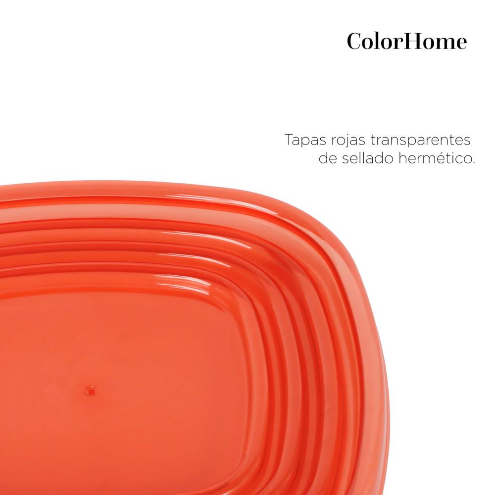 Foto 6 pulgar | Juego de Contenedores Colorhome de Plástico 15 Piezas