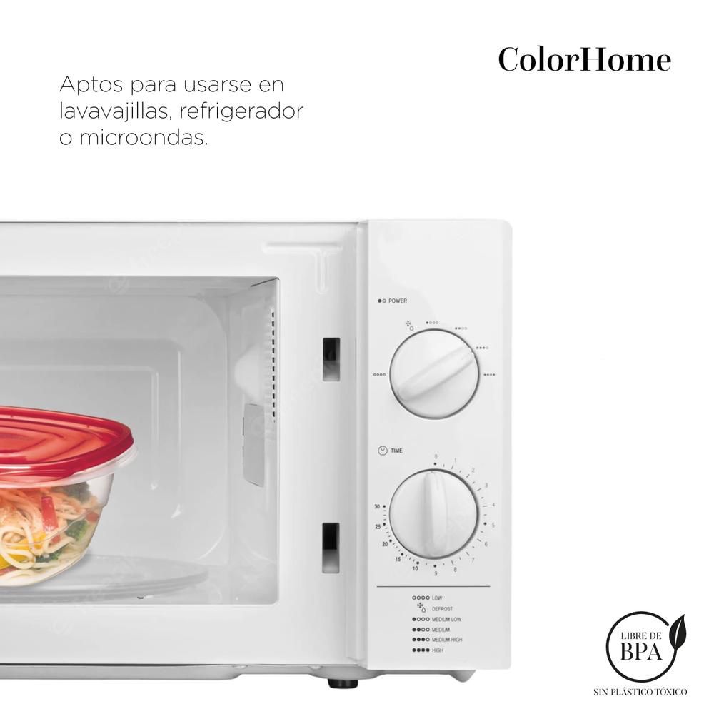 Foto 7 pulgar | Juego de Contenedores Colorhome de Plástico 15 Piezas