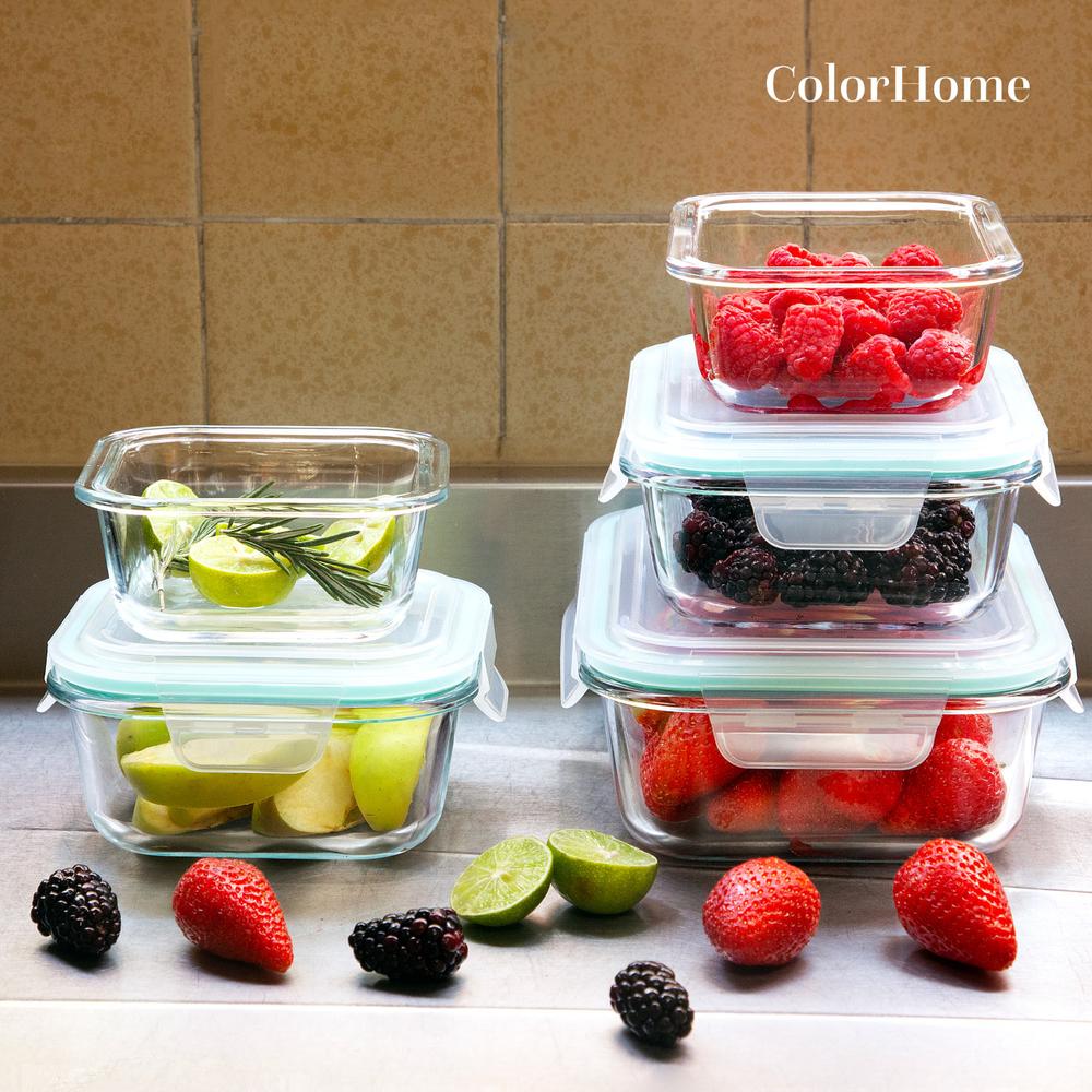 Foto 2 | Juego de Contenedores de Vidrio ColorHome 10 Piezas