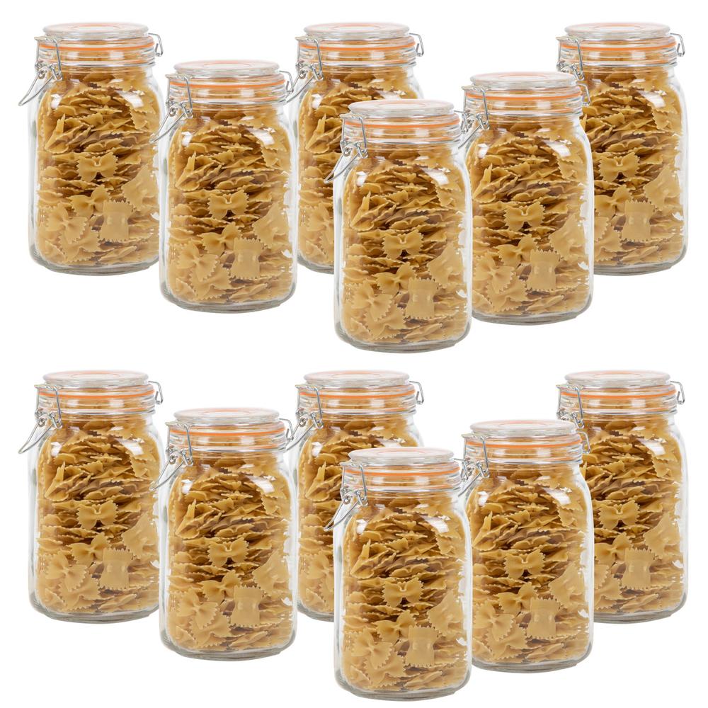 Frascos Herméticos de Vidrio ColorHome 12 Piezas