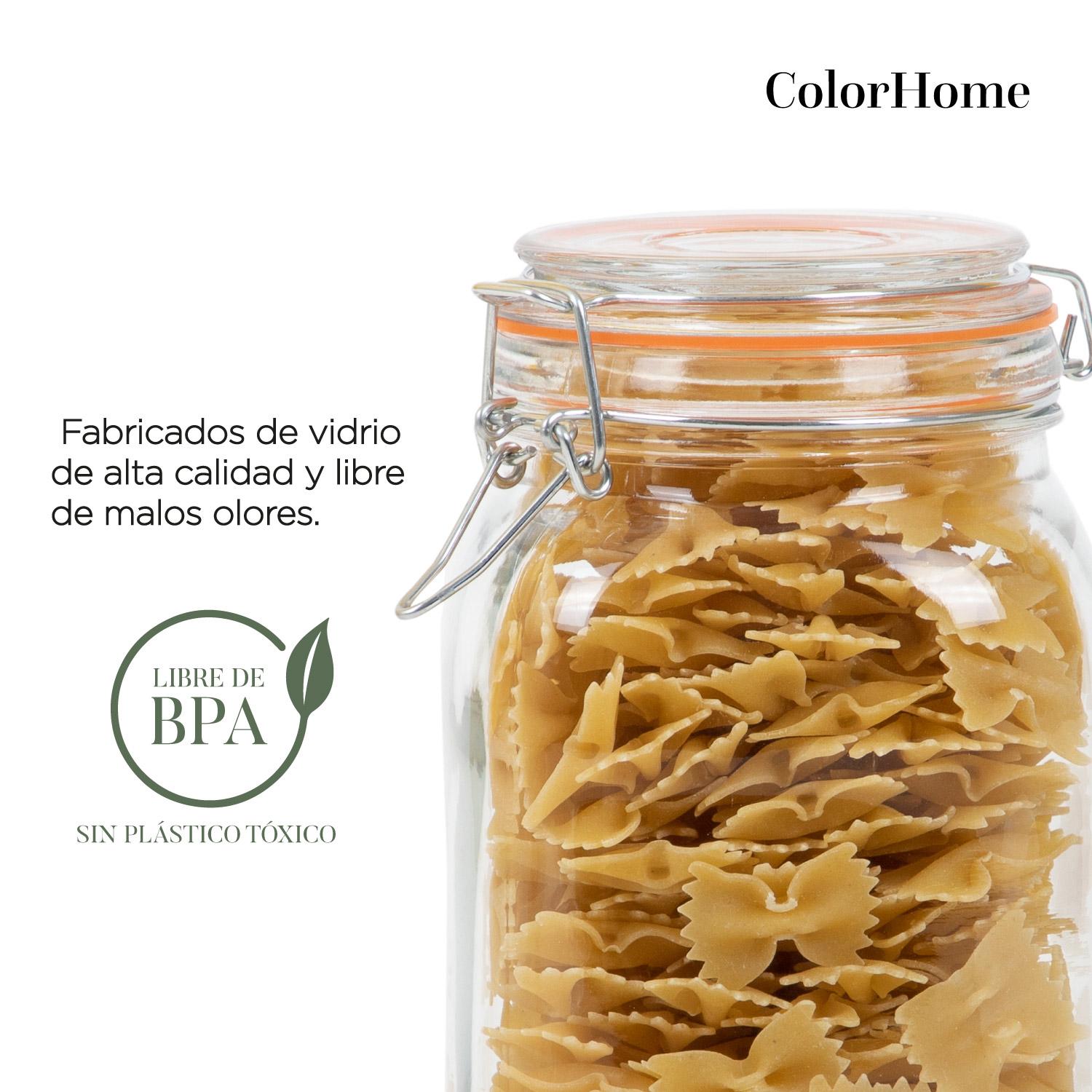 Foto 5 | 6 Frascos Herméticos de Vidrio ColorHome 1,5 L