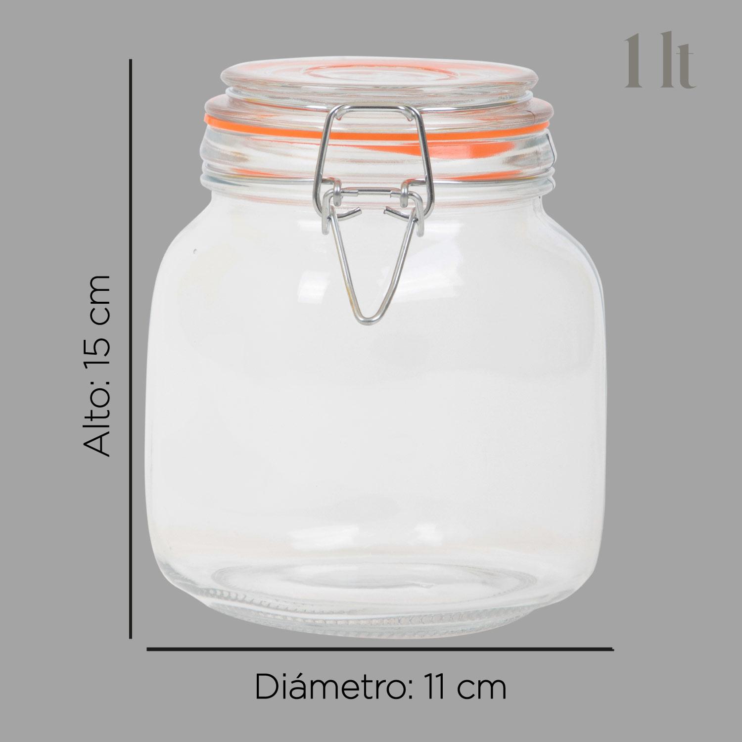 Foto 4 | 3 Frascos Herméticos de Vidrio ColorHome 1 L