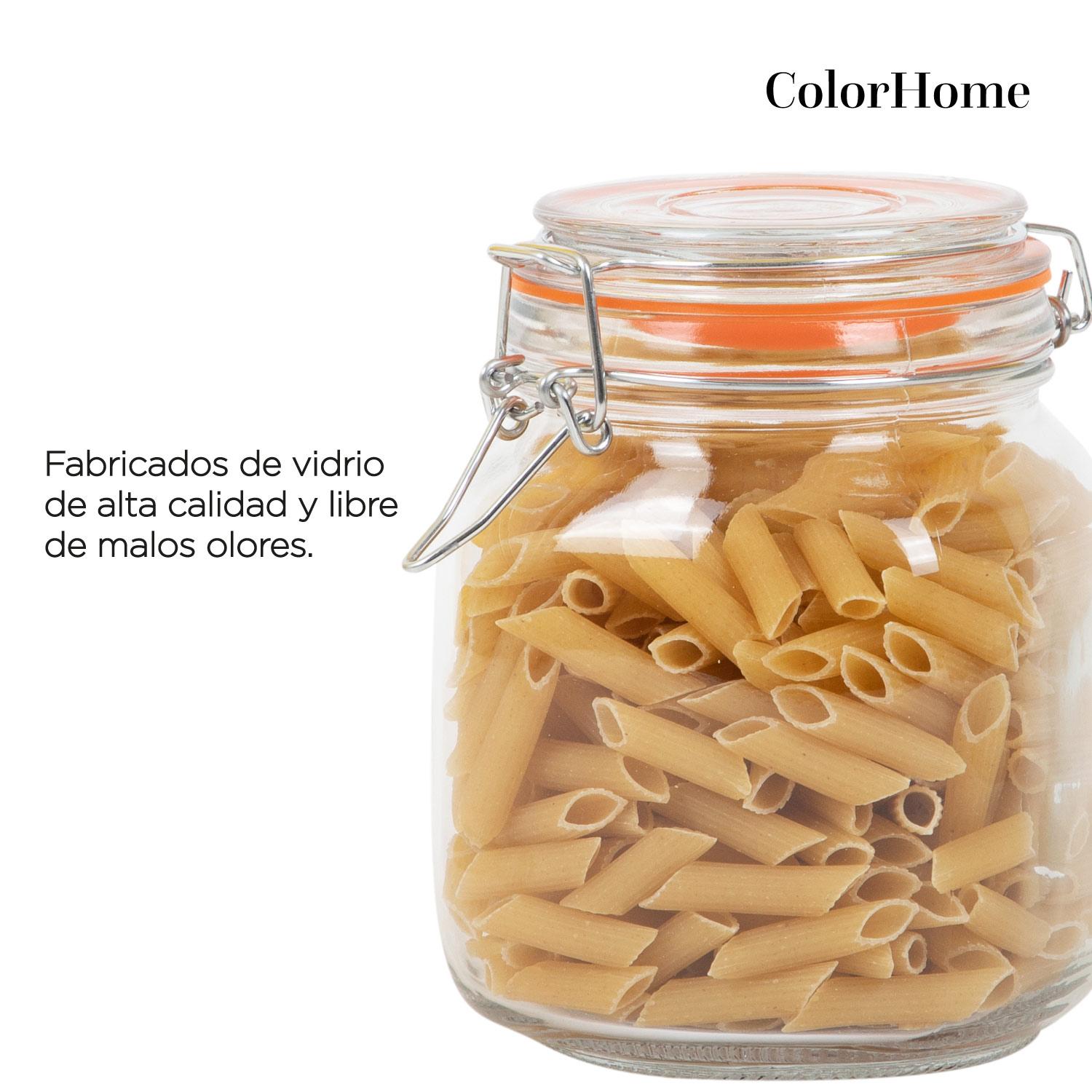 Foto 5 | 3 Frascos Herméticos de Vidrio ColorHome 1 L