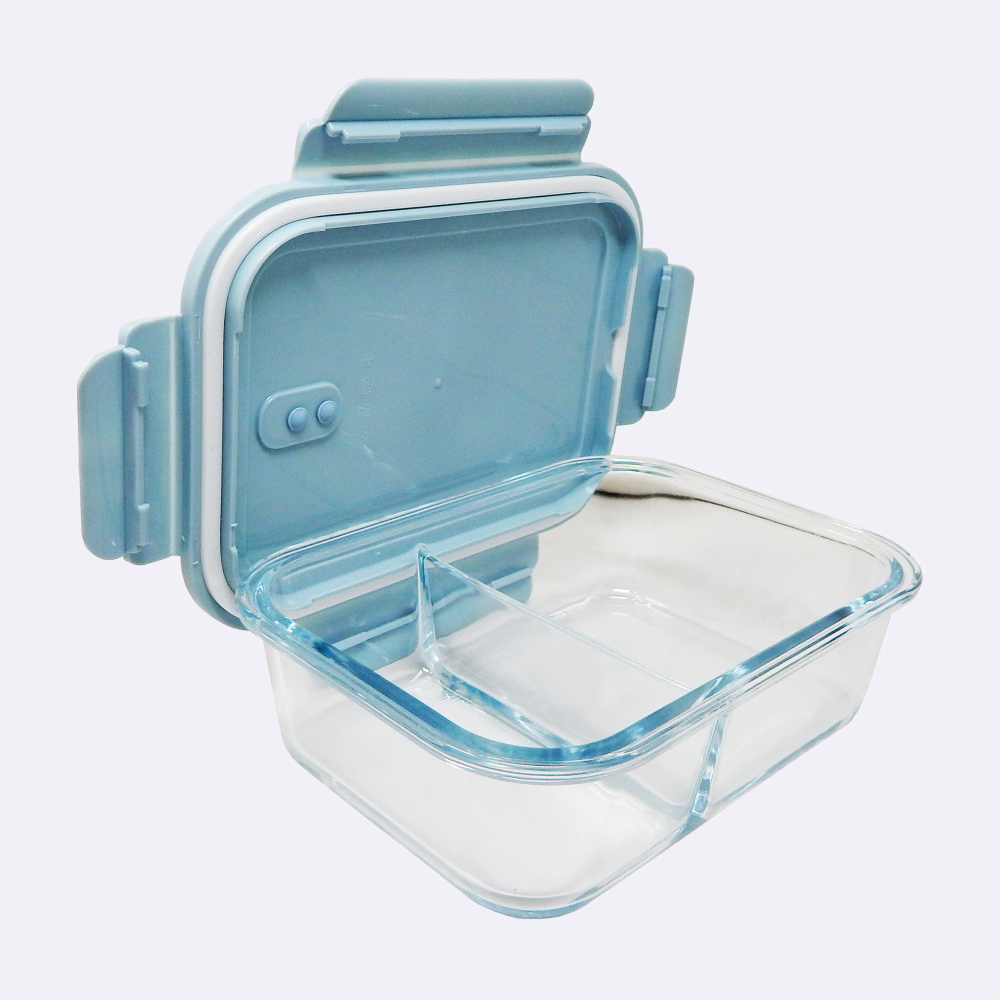 Foto 4 pulgar | Refractario Rectangular Aquila KN04 color Celeste de Cristal 650 ML