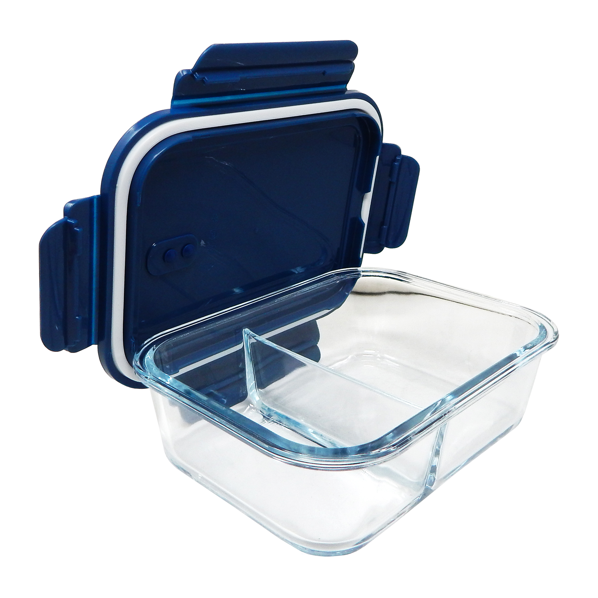 Foto 4 pulgar | Refractario Rectangular Aquila KN04 color Azul de Cristal 650 ML