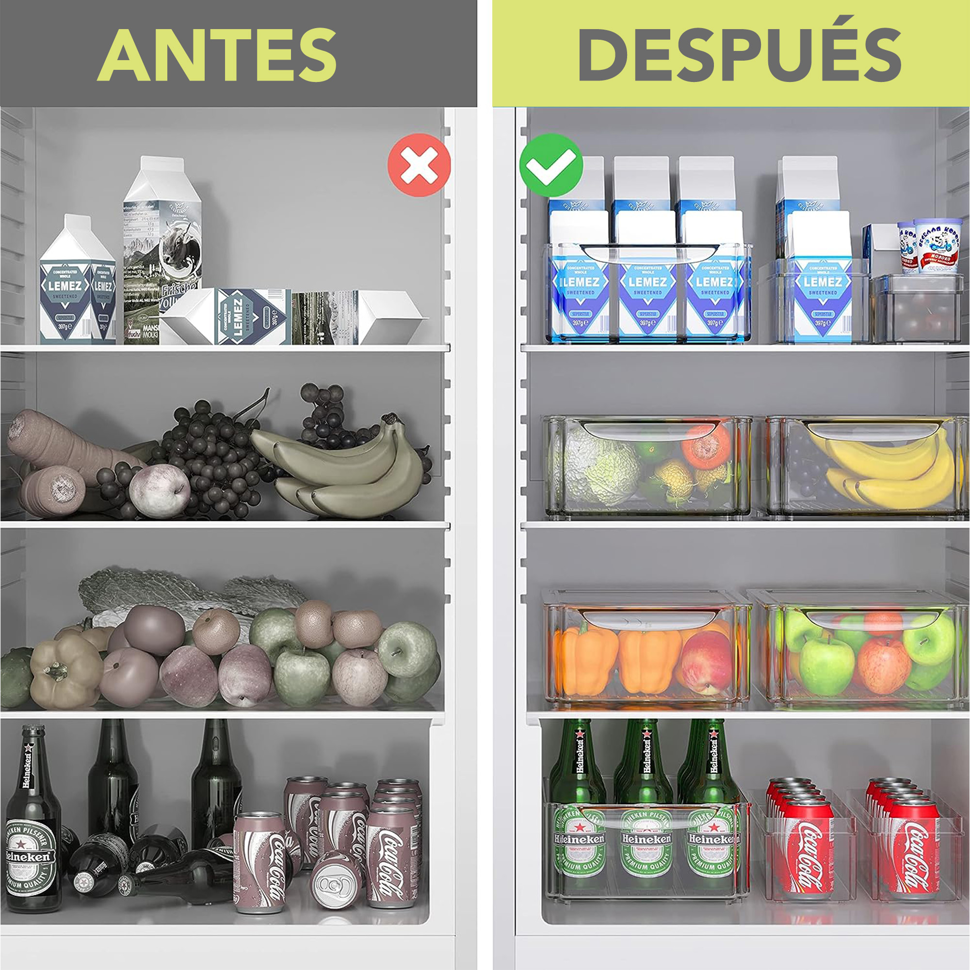 Foto 5 | 12 Organizadores Brandtrendy 7502287469905 Transparentes para Almacenamiento de Alimentos con Tapa