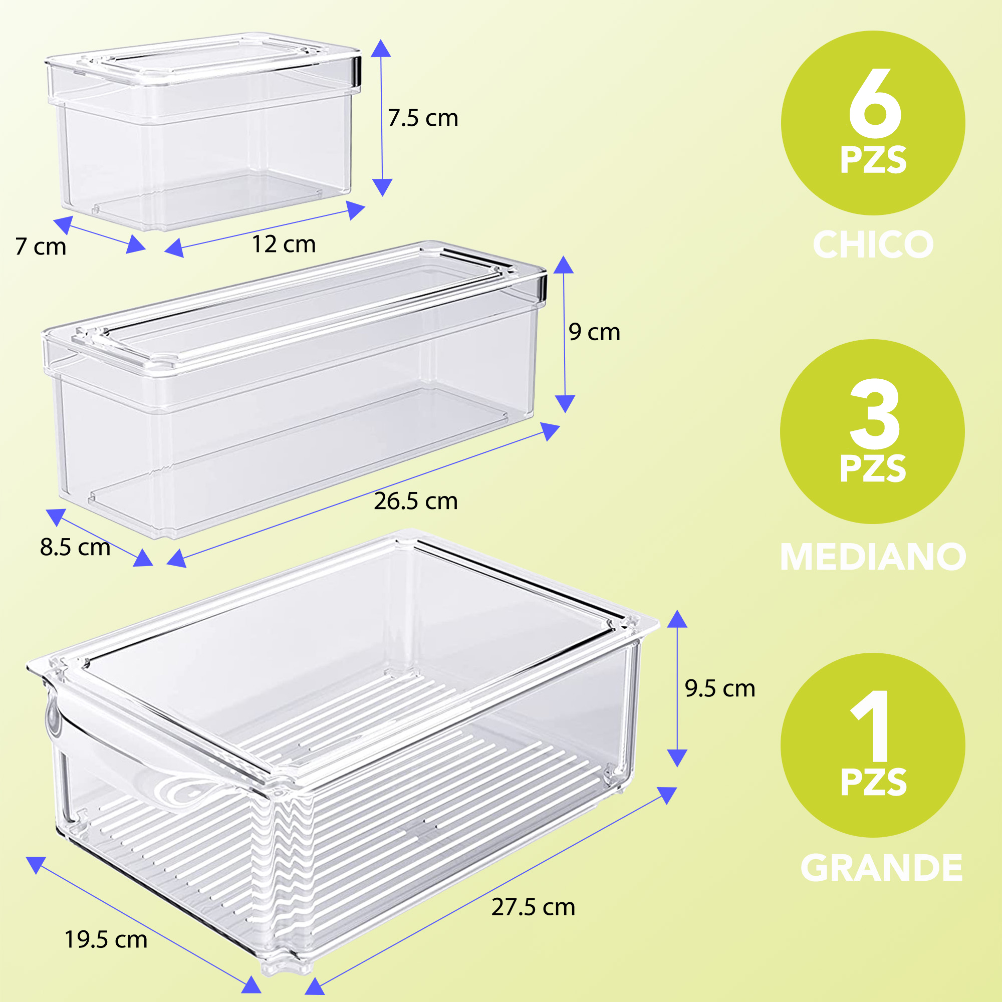 Foto 8 pulgar | 12 Organizadores Brandtrendy 7502287469905 Transparentes para Almacenamiento de Alimentos con Tapa