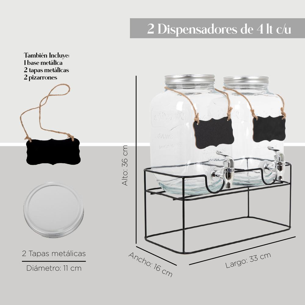 Foto 4 | Dispensador de Bebidas Colorhome 2 Piezas de 4 L