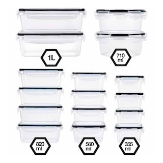 Foto 2 | Contenedores Herméticos Brandtrendy Transparentes para Alimentos 32 Recipientes