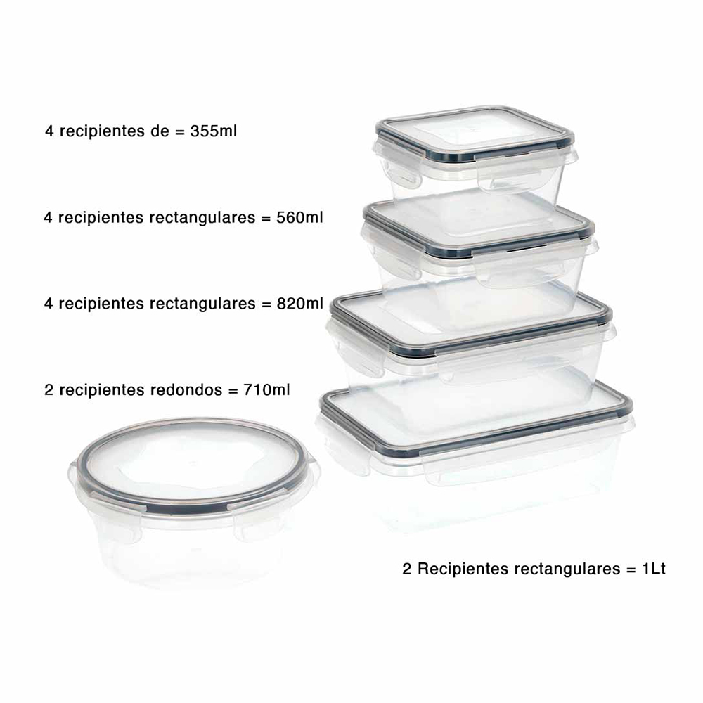 Foto 4 pulgar | Contenedores Herméticos Brandtrendy Transparentes para Alimentos 32 Recipientes