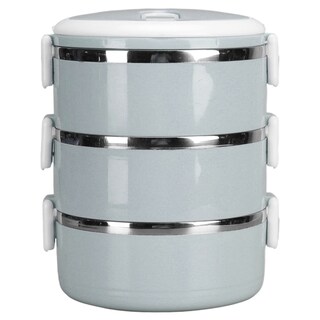 Foto 3 | Lonchera para Alimentos Aquila 3 Niveles Gris