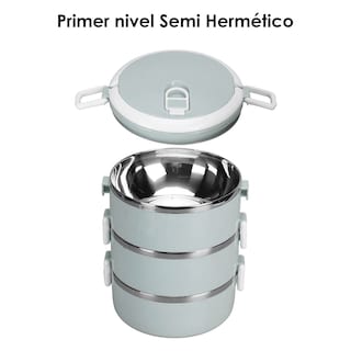 Foto 6 | Lonchera para Alimentos Aquila 3 Niveles Gris