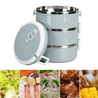 Foto 8 | Lonchera para Alimentos Aquila 3 Niveles Gris