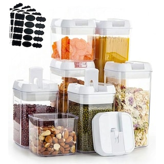 Foto 2 | Kit Contenedores Herméticos Brandtrendy 7 Contenedores De Plástico + 12 De Vidrio Transparentes Para Almacenar Aliment