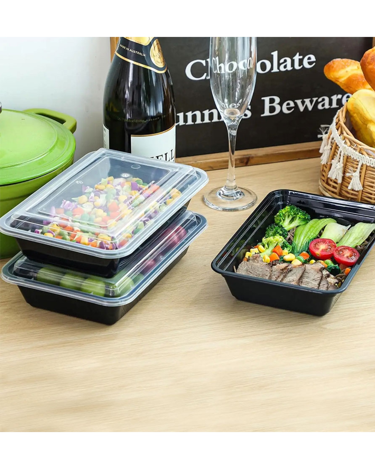 Foto 6 pulgar | Paquete De 20 Contenedores Para Alimentos Con Tapa De 828 Ml (28 Oz) Sin Divisiones Bluelander