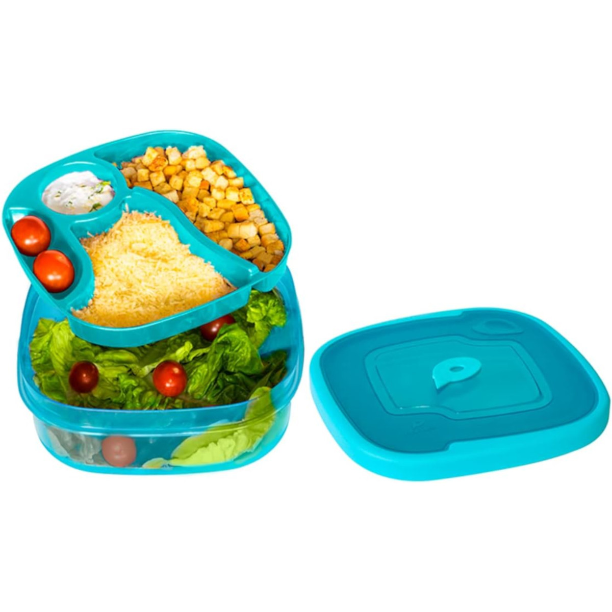 Recipiente Hermético Lunch Box Con Divisiones - Libre De Bpa