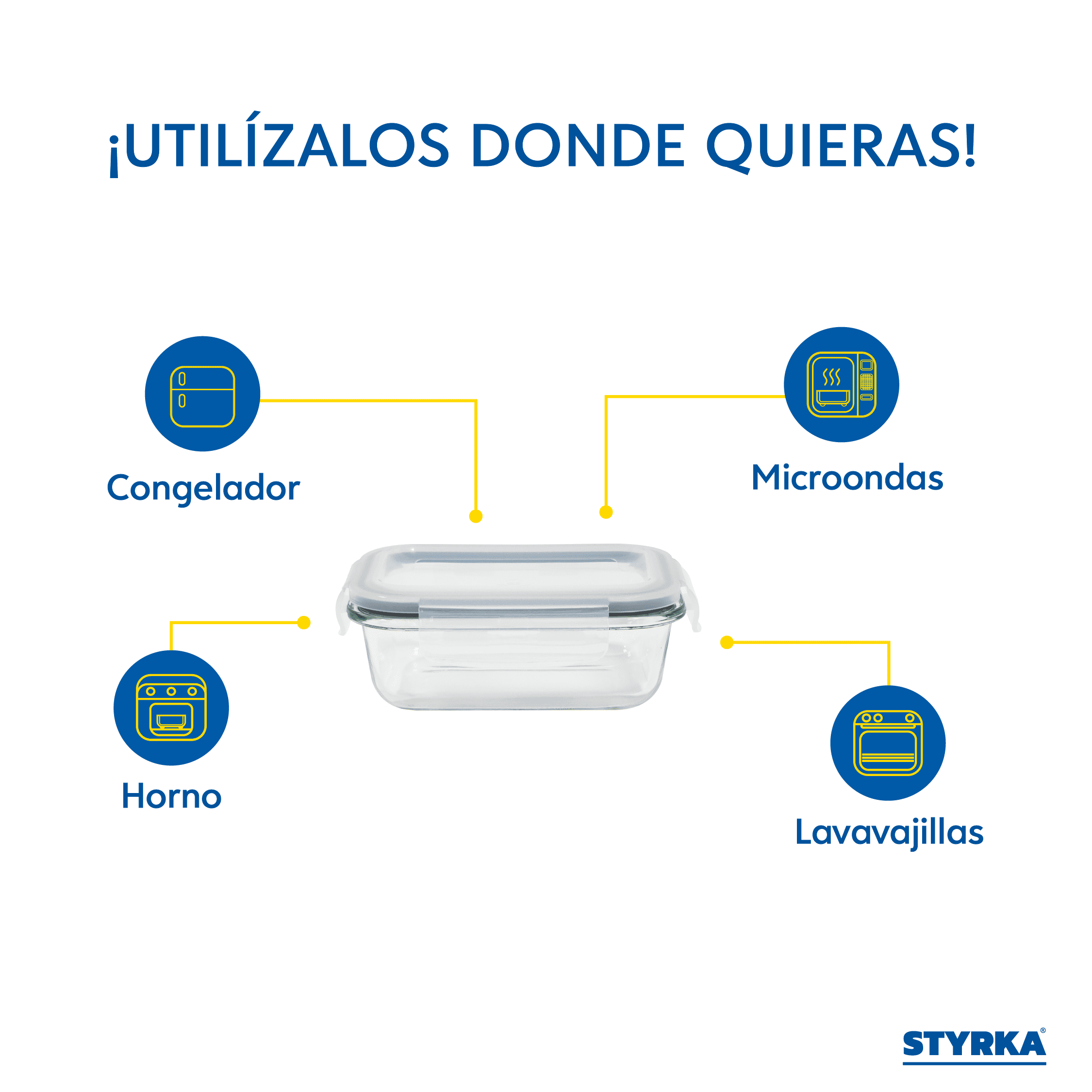 Foto 8 pulgar | Contenedores Tóper De Vidrio Herméticos Con Tapa Juego 5 Recipientes 10 Pz