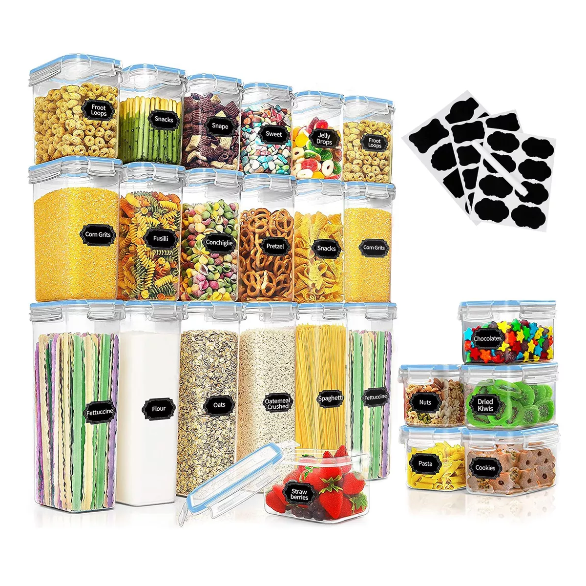 Foto 4 pulgar | Recipiente Hermético don Tapa para Guardar Alimentos 24 Pzas Eo Safe Imports Esi-17613 Transparente