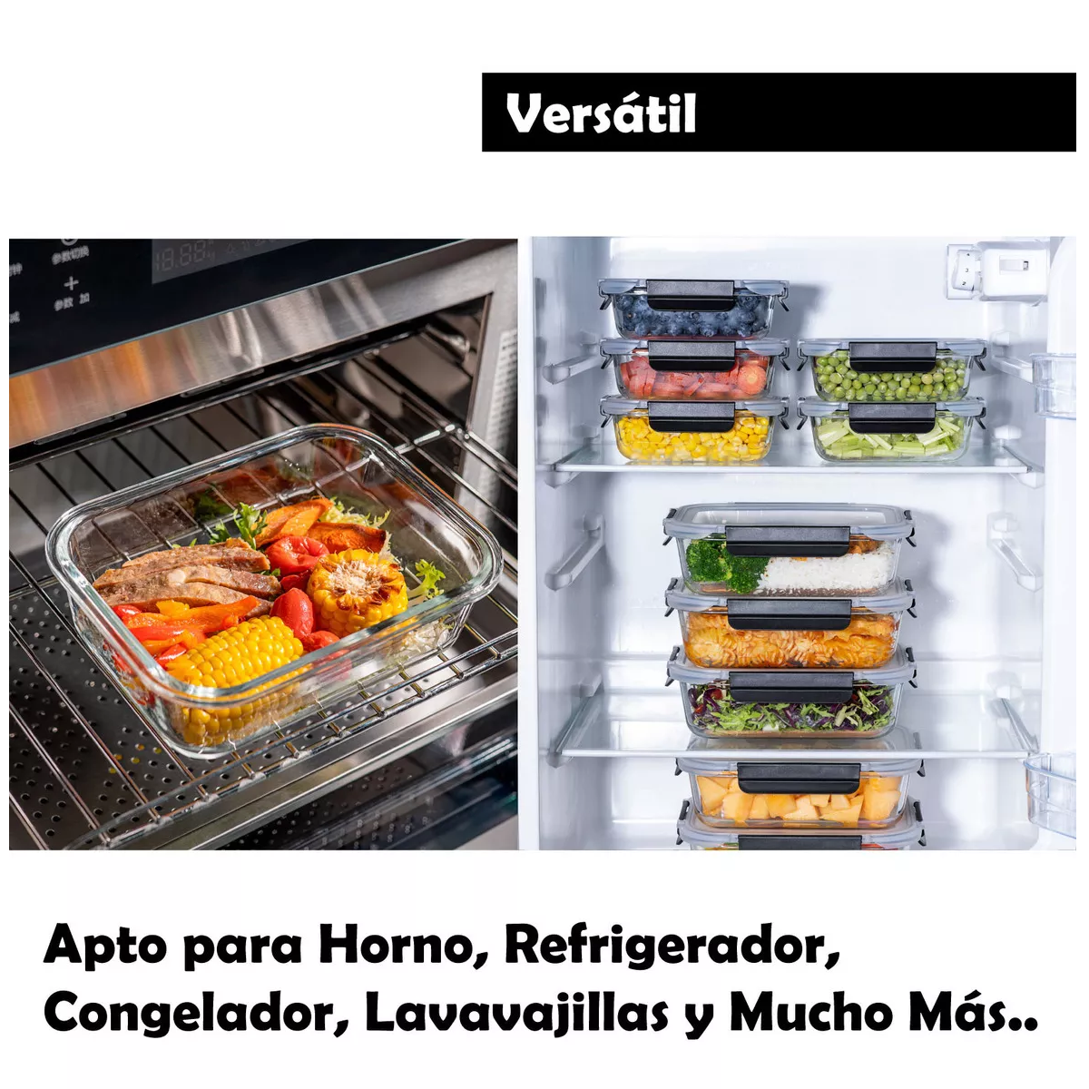 Foto 3 | Juego de 10 Contenedores para Alimentos Eo Safe Imports Esi-18129 Transparente
