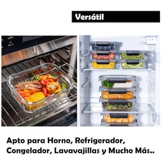Foto 3 | Juego de 10 Contenedores para Alimentos Eo Safe Imports Esi-18129 Transparente