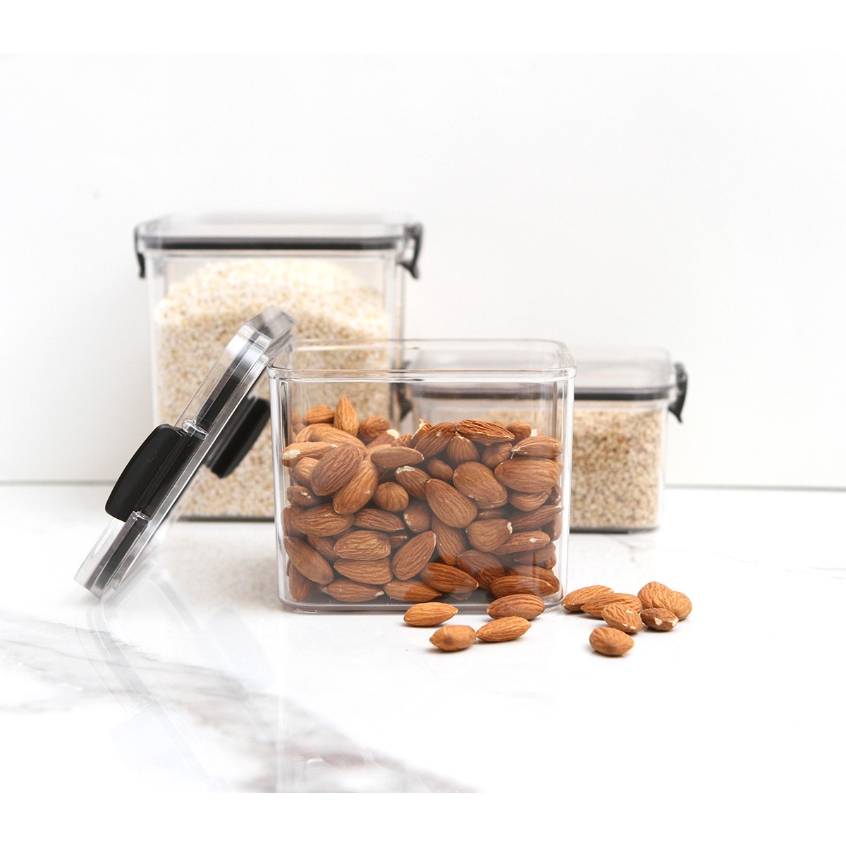 Foto 4 pulgar | Set De Tres Contenedores Hermeticos Para Alimentos