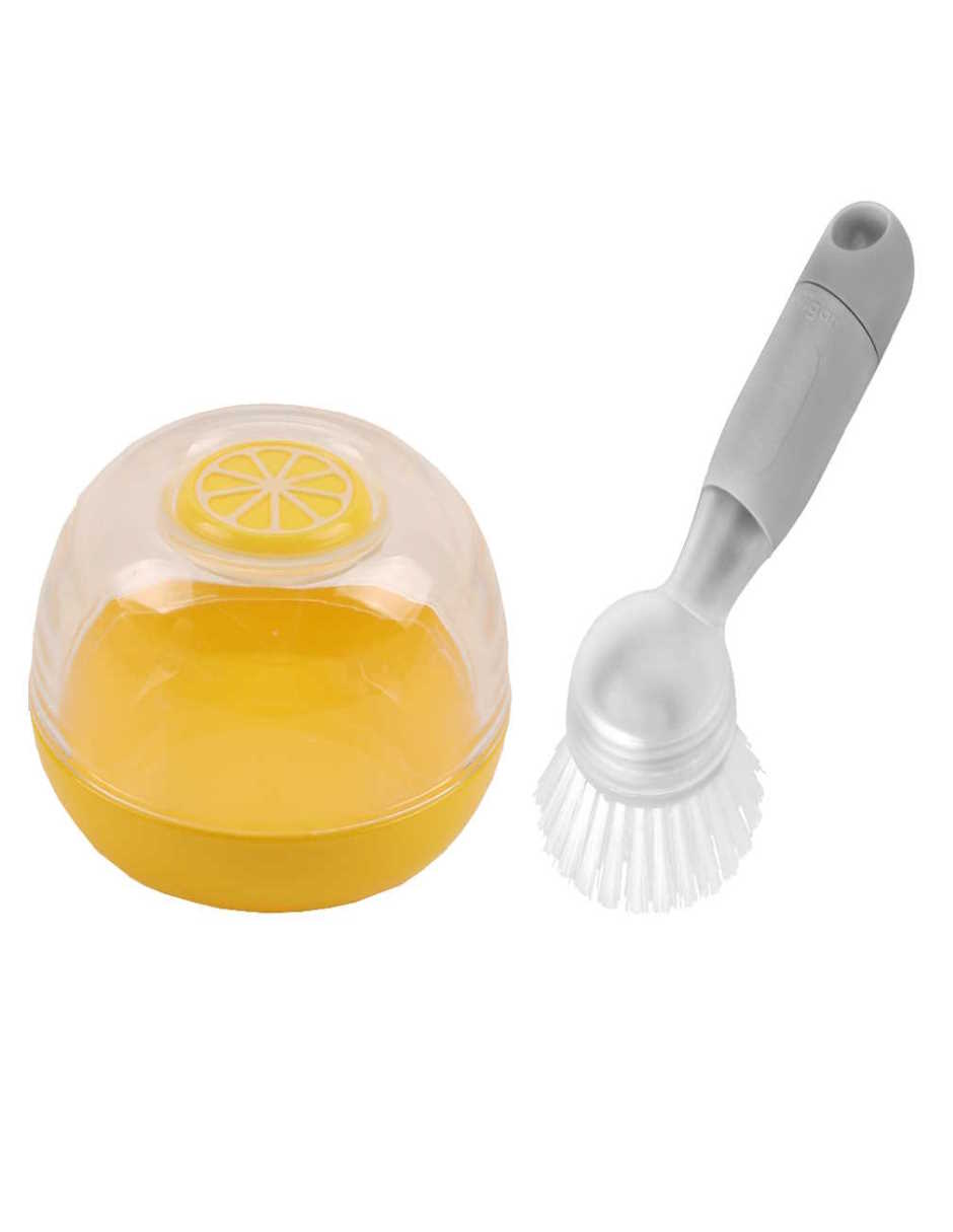 Set Contenedor Para Limon Y Cepillo De Cocina Zense