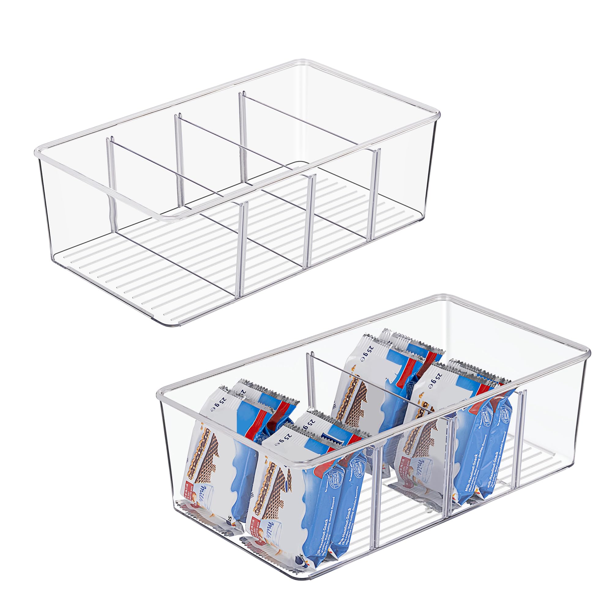 Foto 2 pulgar | Cubos Organizadores De Almacenamiento De Alimentos Vtopmart, Paquete De 2, Plástico Transparente - Venta Internacional.