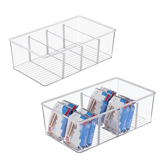 Foto 1 | Cubos Organizadores De Almacenamiento De Alimentos Vtopmart, Paquete De 2, Plástico Transparente - Venta Internacional.