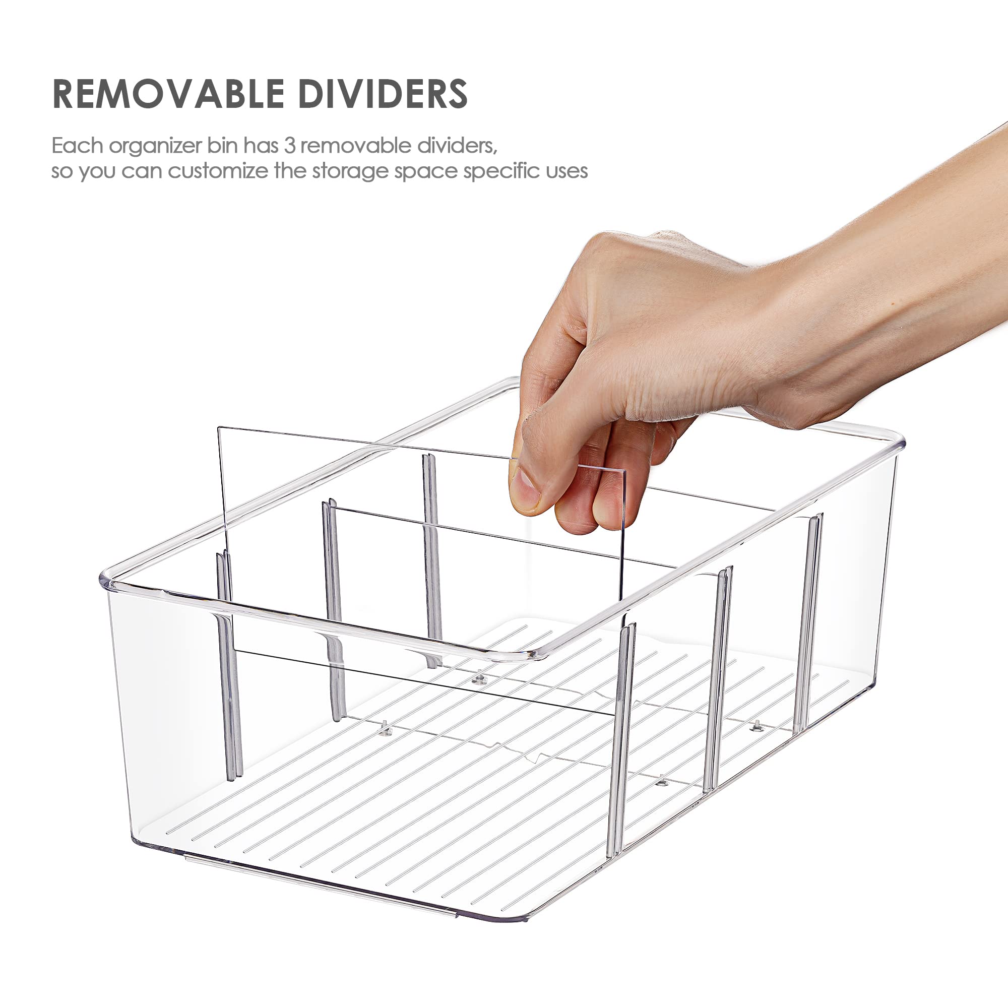 Foto 3 pulgar | Cubos Organizadores De Almacenamiento De Alimentos Vtopmart, Paquete De 2, Plástico Transparente - Venta Internacional.
