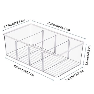 Foto 3 | Cubos Organizadores De Almacenamiento De Alimentos Vtopmart, Paquete De 2, Plástico Transparente - Venta Internacional.
