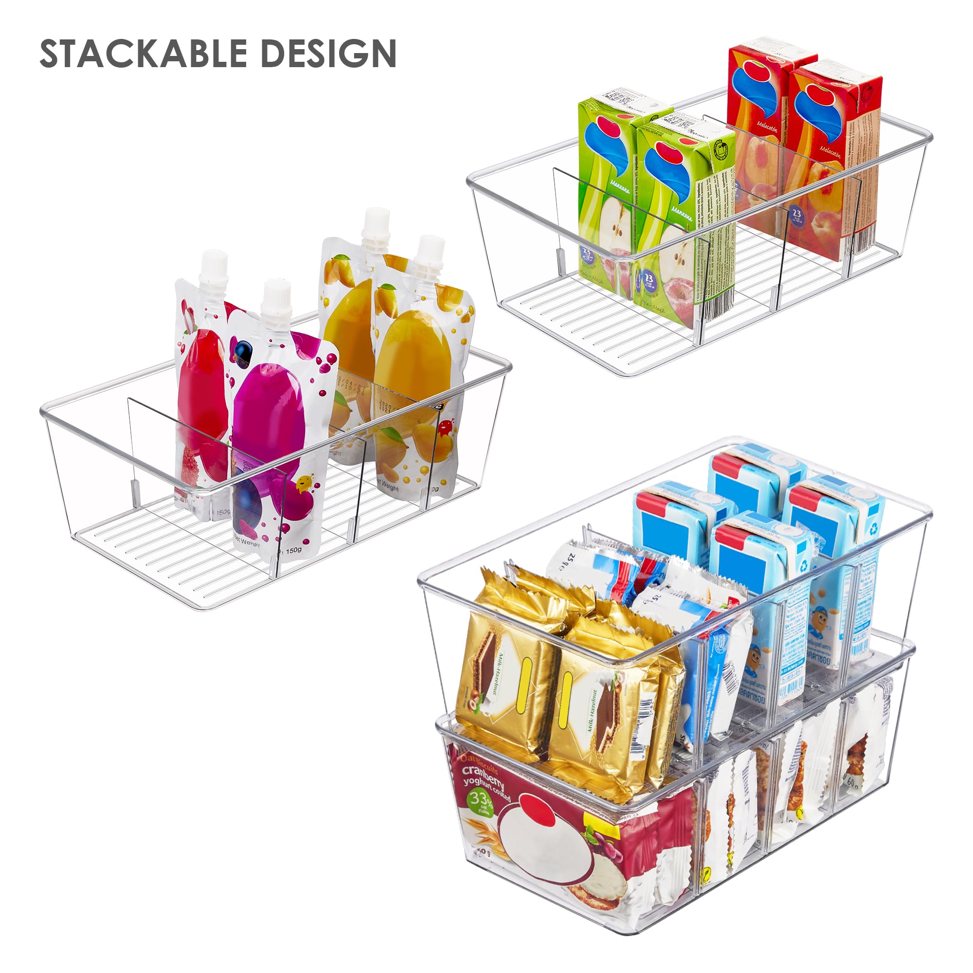 Foto 5 pulgar | Cubos Organizadores De Almacenamiento De Alimentos Vtopmart, Paquete De 2, Plástico Transparente - Venta Internacional.