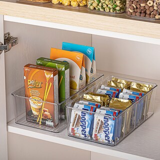 Foto 7 | Cubos Organizadores De Almacenamiento De Alimentos Vtopmart, Paquete De 2, Plástico Transparente - Venta Internacional.