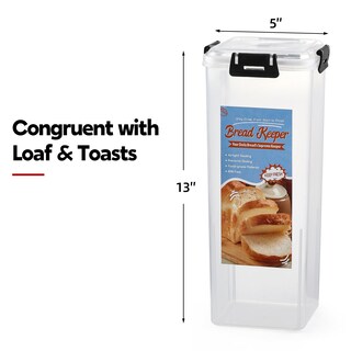 Foto 2 | Caja Para Pan Aozita Con Tapa Hermética Para Almacenamiento De Pan Fresco, Paquete De 2 - Venta Internacional.