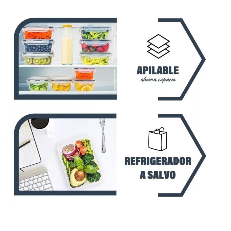 Foto 3 pulgar | Juego De 24 Recipientes Herméticos Para Almacenamiento De 60 Ml A 1000 Ml - Venta Internacional.