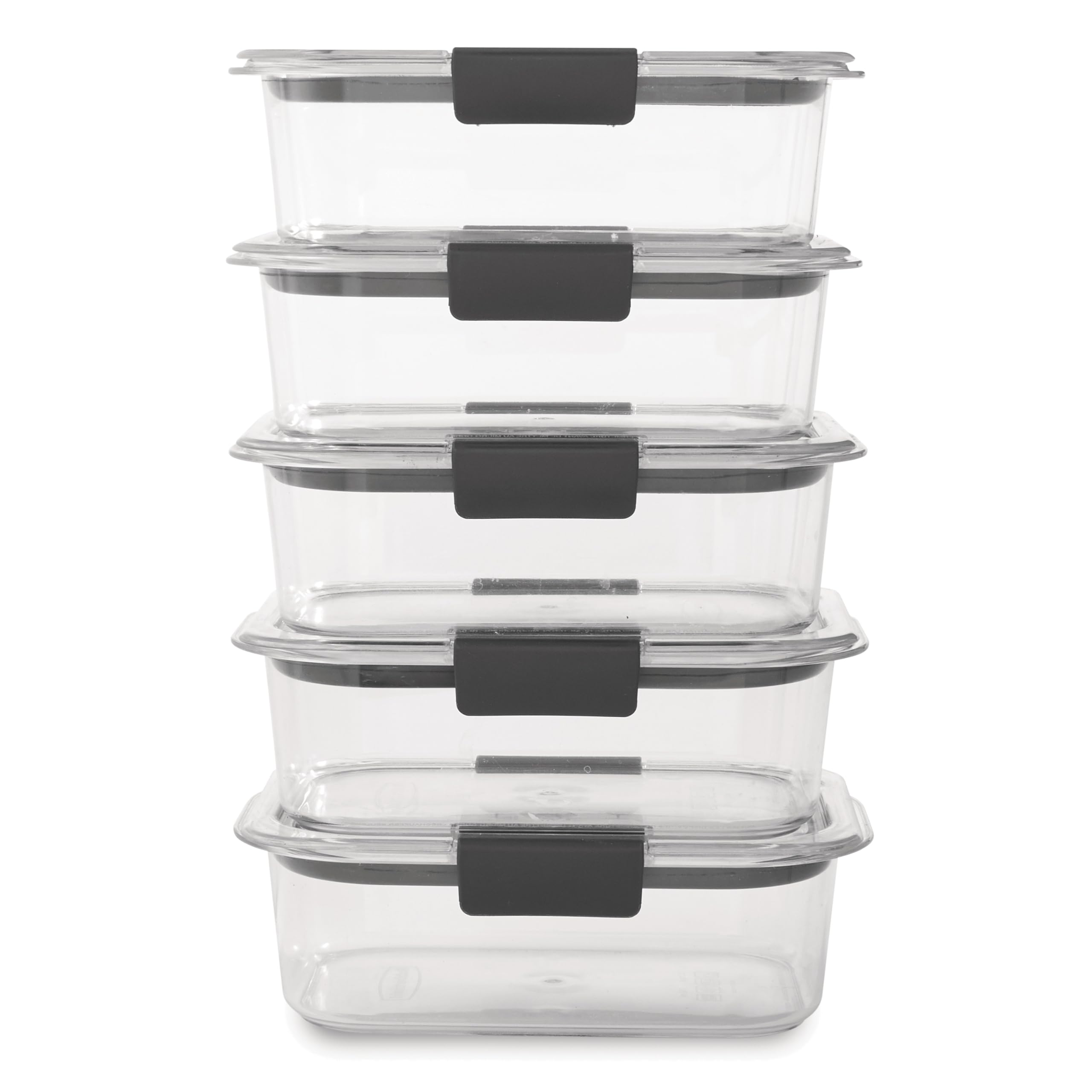 Foto 3 pulgar | Contenedores De Almacenamiento De Alimentos Rubbermaid Brilliance 3.2 L, Juego De 5 - Venta Internacional.
