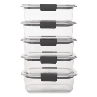 Foto 2 | Contenedores De Almacenamiento De Alimentos Rubbermaid Brilliance 3.2 L, Juego De 5 - Venta Internacional.