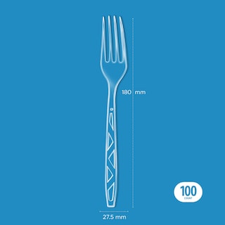 Foto 3 | Tenedores Desechables De Plástico Amazon Basics, 100 Unidades - Venta Internacional.