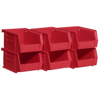 Foto 5 | Contenedores De Almacenamiento Akro-mils 30210 Akrobins De Plástico, 0,14 L, Color Rojo, Paquete De 6 - Venta Inter