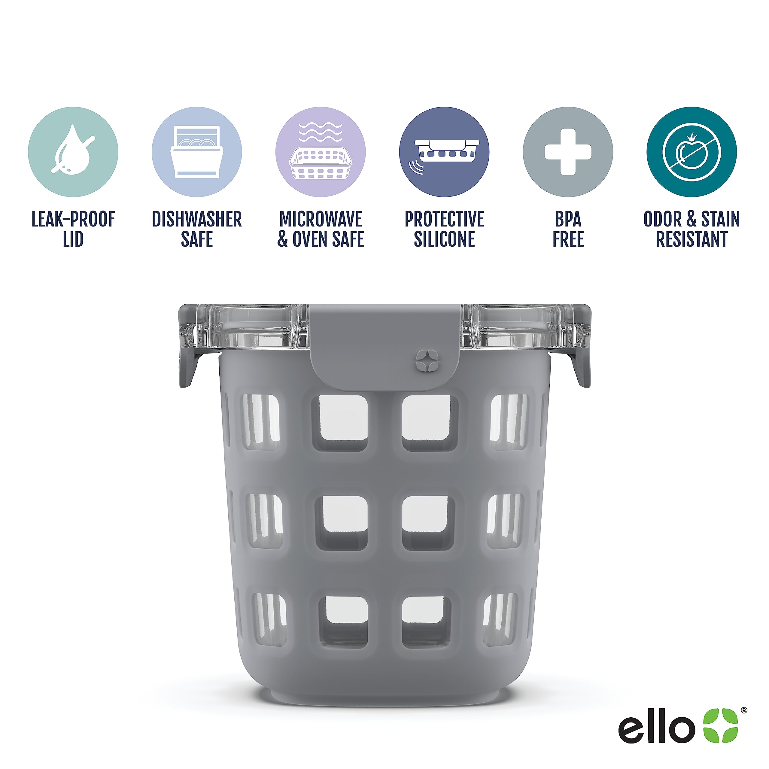 Foto 3 pulgar | Recipientes De Vidrio Para Almacenar Alimentos Ello Duraglass Rounds 700 Ml - Venta Internacional.