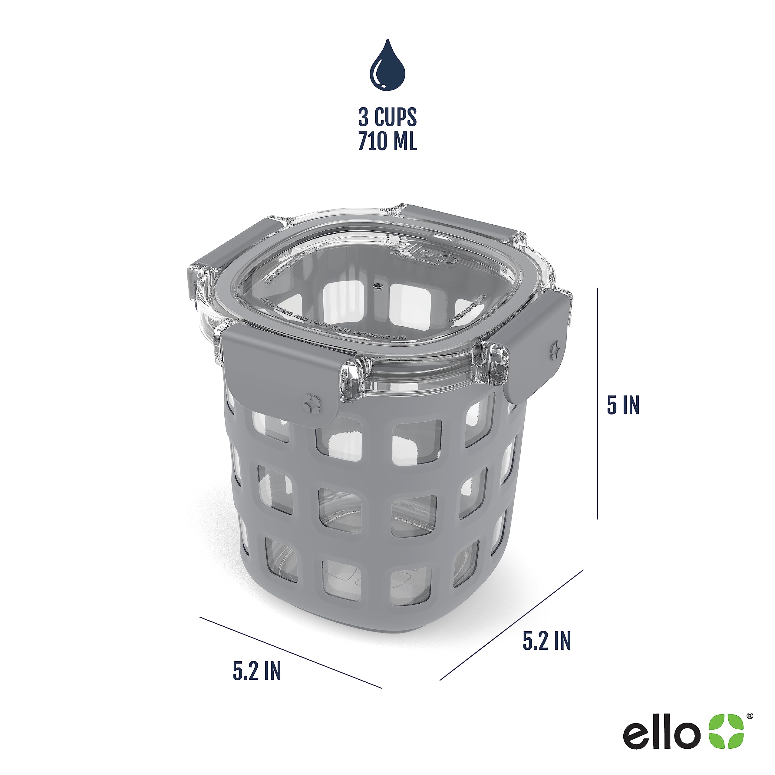 Foto 4 pulgar | Recipientes De Vidrio Para Almacenar Alimentos Ello Duraglass Rounds 700 Ml - Venta Internacional.
