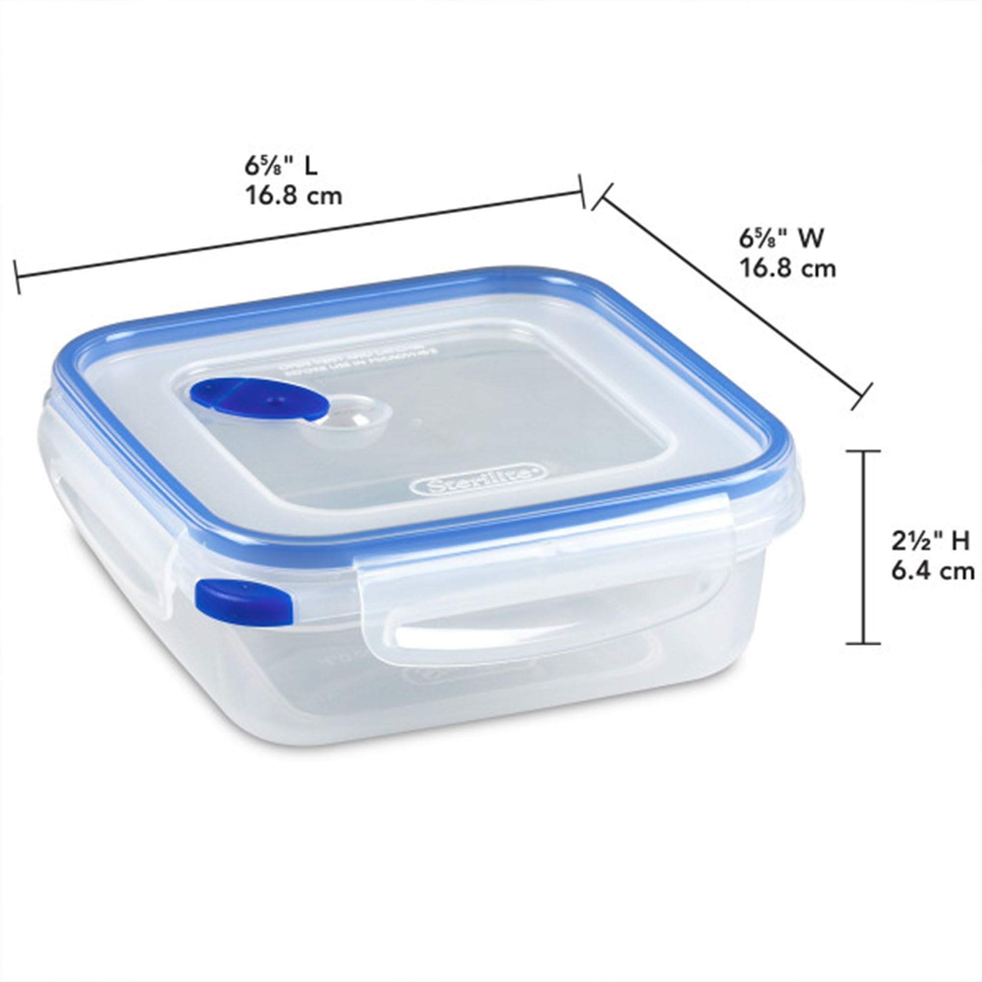 Foto 3 pulgar | Recipiente De Almacenamiento De Alimentos Sterilite Ultra-seal De 4 Tazas Cuadradas X6 - Venta Internacional.