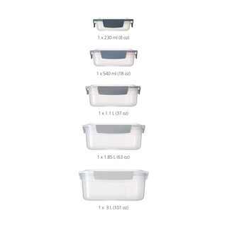 Foto 2 | Juego De Recipientes Para Almacenamiento De Alimentos Joseph Joseph Nest Lock, 10 Piezas - Venta Internacional.