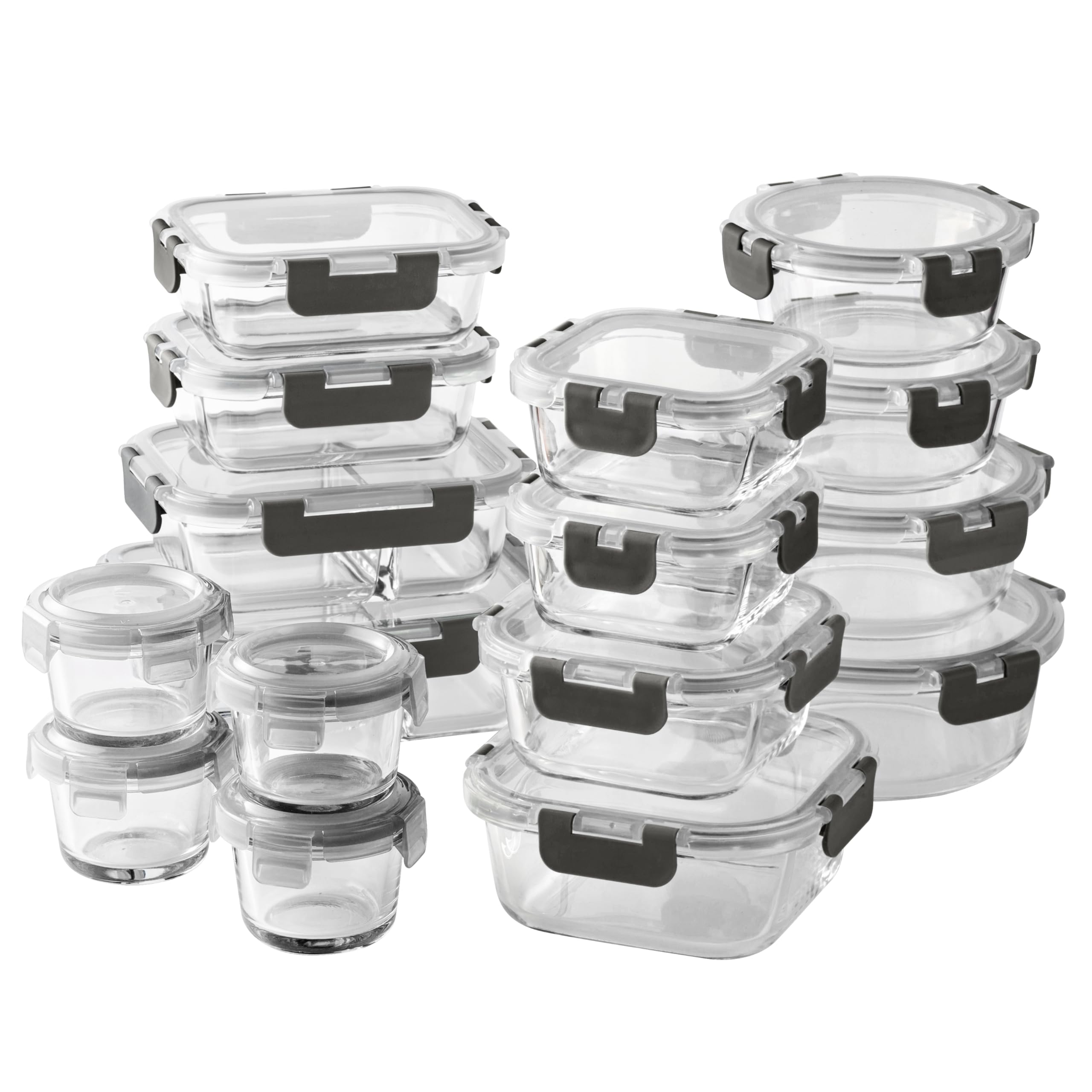 Set De Recipientes Para Comida Cook With Color Premium, 32 Unidades Vidrio Borosilicato - Venta Internacional.