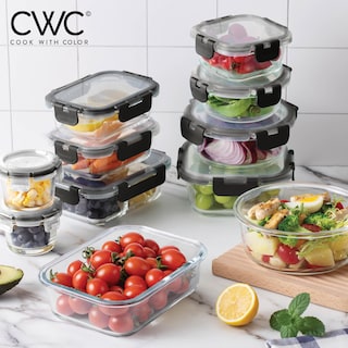 Foto 2 | Set De Recipientes Para Comida Cook With Color Premium, 32 Unidades Vidrio Borosilicato - Venta Internacional.