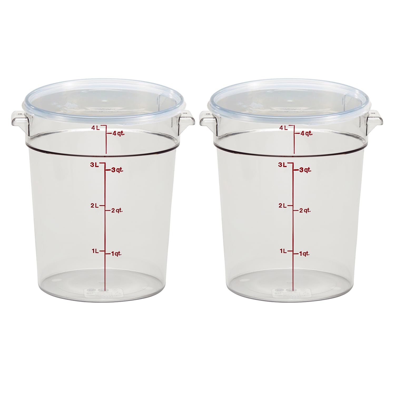 Recipiente De Almacenamiento De Alimentos Cambro Redondo De 4 Litros Con Tapa (paquete De 2) - Venta Internacional.