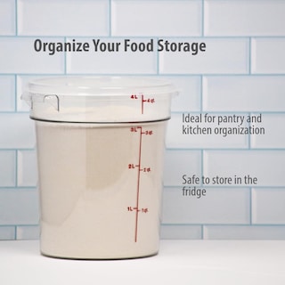 Foto 2 | Recipiente De Almacenamiento De Alimentos Cambro Redondo De 4 Litros Con Tapa (paquete De 2) - Venta Internacional.