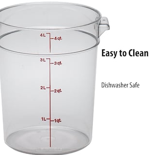 Foto 5 | Recipiente De Almacenamiento De Alimentos Cambro Redondo De 4 Litros Con Tapa (paquete De 2) - Venta Internacional.