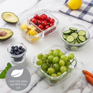 Foto 6 | Set De Recipientes Para Comida Cook With Color Premium, 32 Unidades Vidrio Borosilicato - Venta Internacional.
